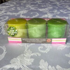 Citronella 3”x3” Pillar Candle Set